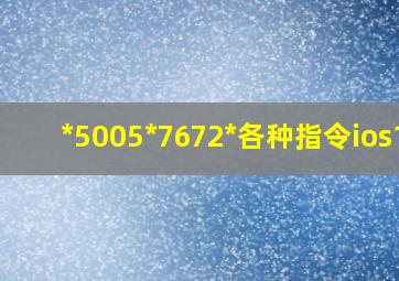 *5005*7672*各种指令ios13