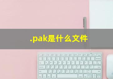 .pak是什么文件