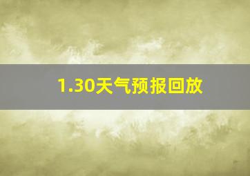 1.30天气预报回放