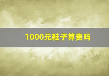 1000元鞋子算贵吗