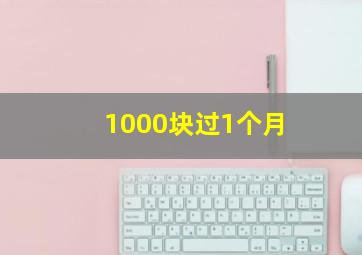 1000块过1个月