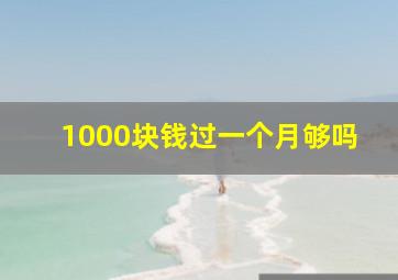 1000块钱过一个月够吗