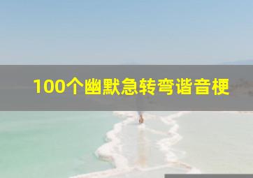 100个幽默急转弯谐音梗