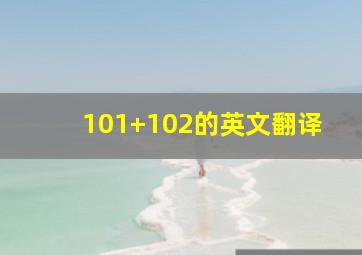 101+102的英文翻译