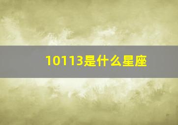 10113是什么星座