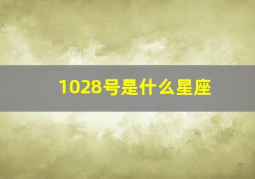 1028号是什么星座