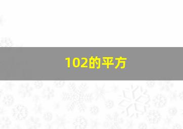 102的平方