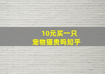 10元买一只宠物猫贵吗知乎