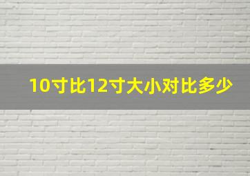 10寸比12寸大小对比多少