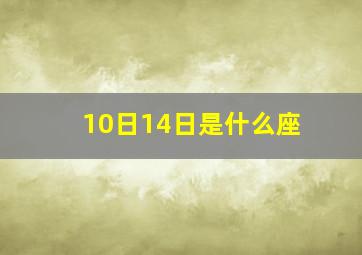 10日14日是什么座