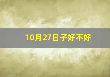 10月27日子好不好