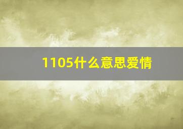 1105什么意思爱情