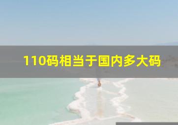 110码相当于国内多大码