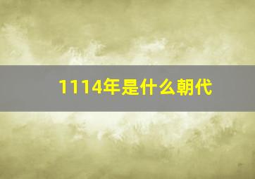 1114年是什么朝代