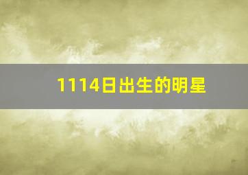 1114日出生的明星