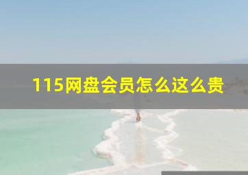 115网盘会员怎么这么贵