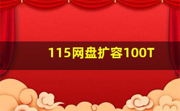 115网盘扩容100T