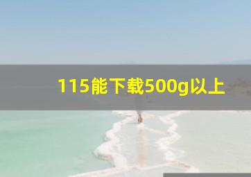 115能下载500g以上