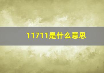 11711是什么意思