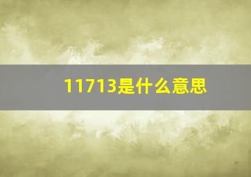 11713是什么意思