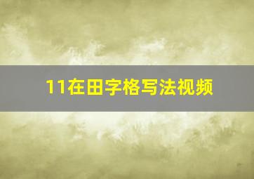 11在田字格写法视频