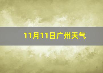 11月11日广州天气