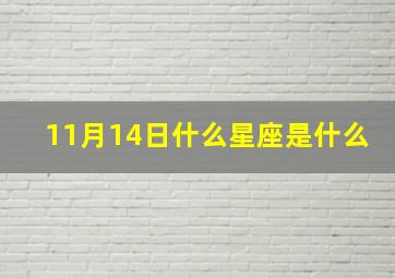 11月14日什么星座是什么