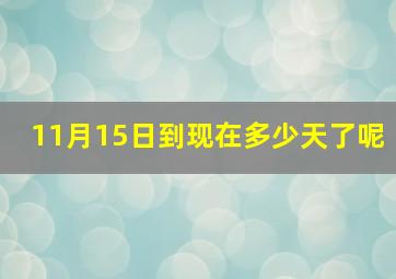 11月15日到现在多少天了呢