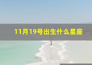 11月19号出生什么星座