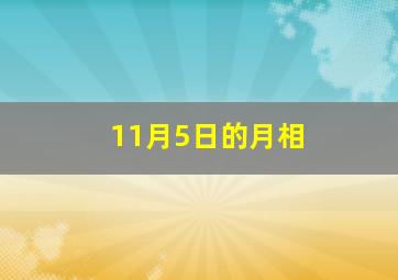 11月5日的月相