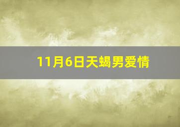 11月6日天蝎男爱情