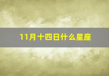 11月十四日什么星座