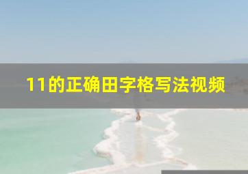 11的正确田字格写法视频