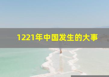 1221年中国发生的大事