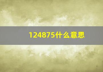 124875什么意思