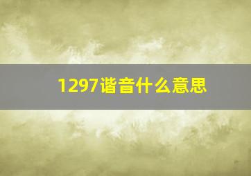 1297谐音什么意思