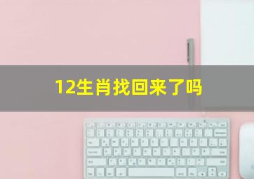 12生肖找回来了吗