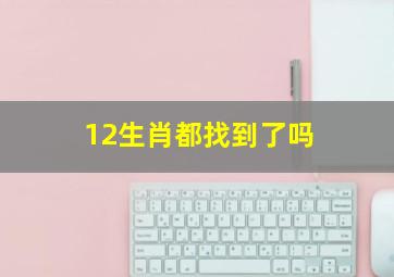 12生肖都找到了吗