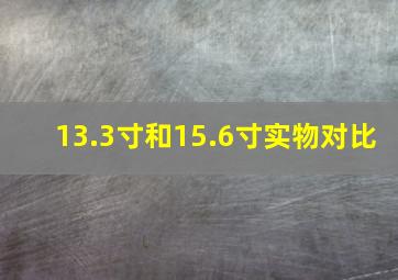 13.3寸和15.6寸实物对比