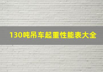 130吨吊车起重性能表大全