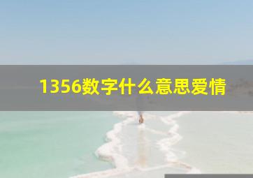 1356数字什么意思爱情