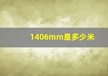 1406mm是多少米