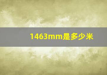 1463mm是多少米