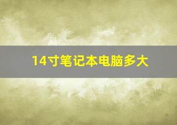 14寸笔记本电脑多大