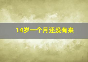 14岁一个月还没有来