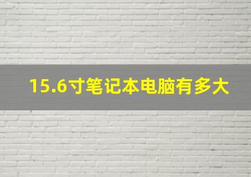 15.6寸笔记本电脑有多大