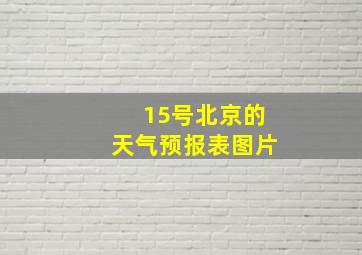 15号北京的天气预报表图片