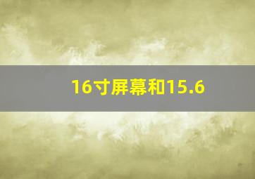 16寸屏幕和15.6