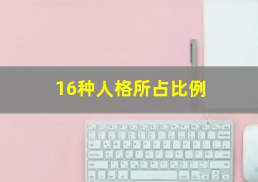 16种人格所占比例