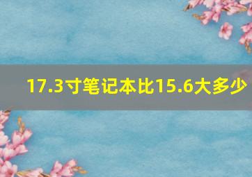 17.3寸笔记本比15.6大多少